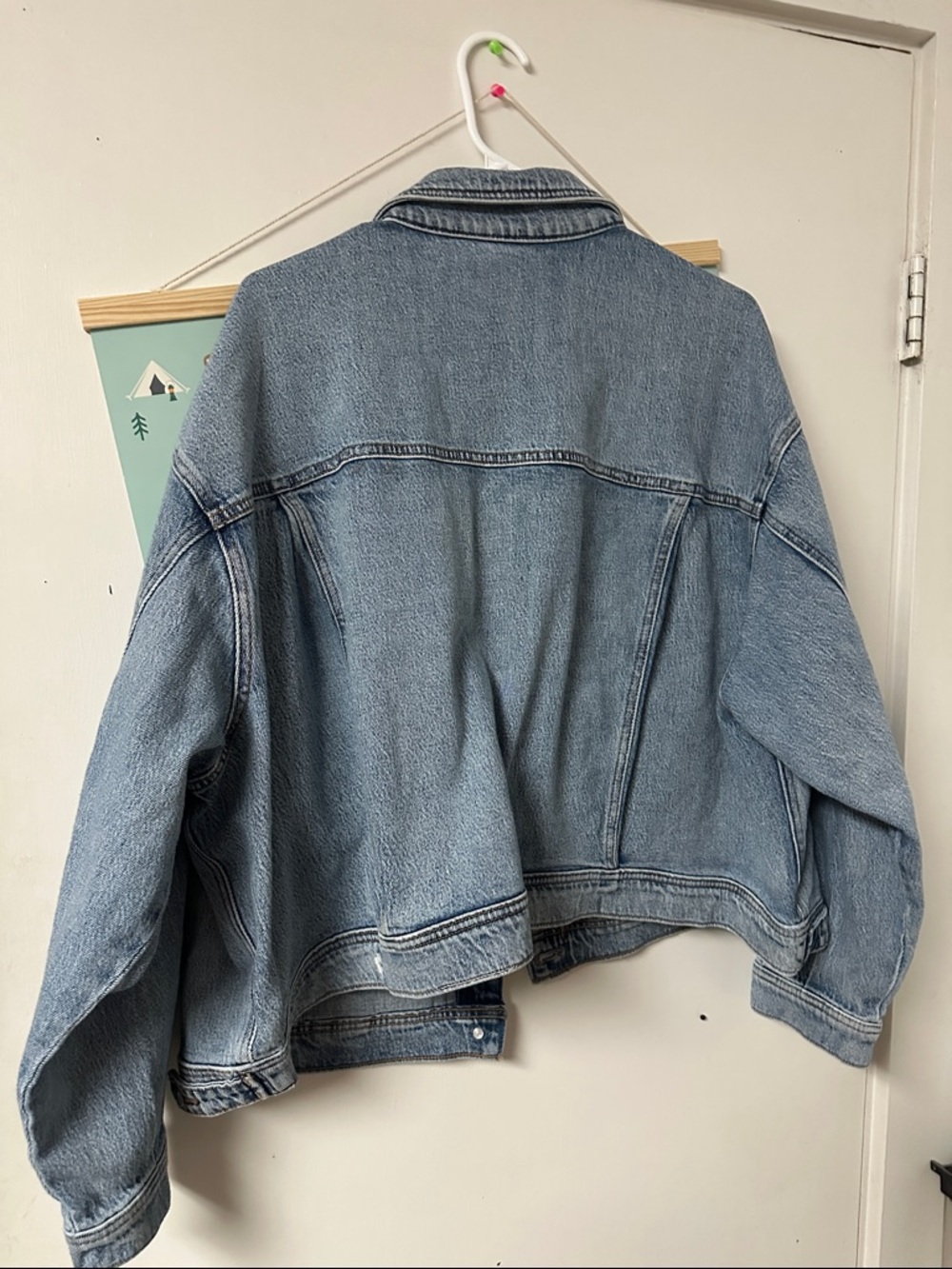 Old Navy Light Blue Distressed Denim Jacket - Picture 3 of 3